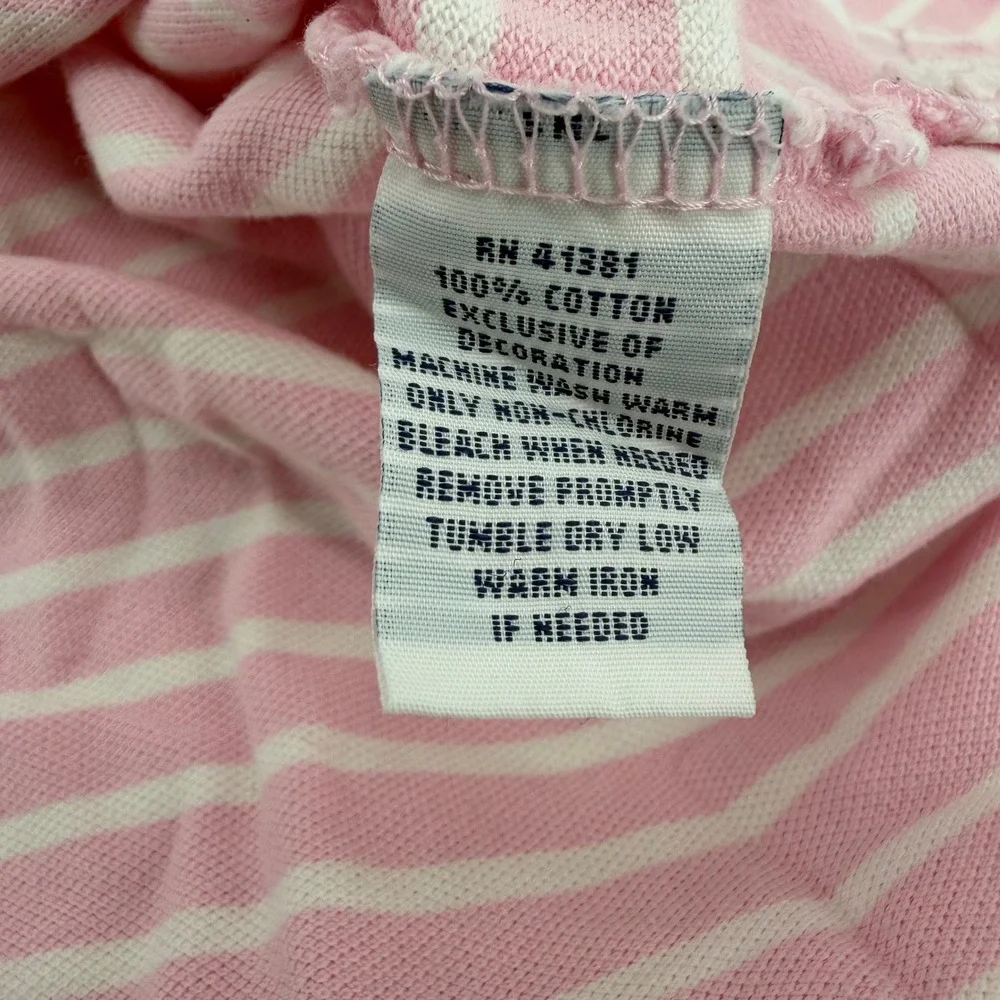 Polo Ralph Lauren Polo Shirt Mens XL Pink White Striped‎ Custom Fit Short Sleeve